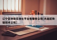 辽宁区块链实体化平台有哪些公司[大连区块链技术公司]