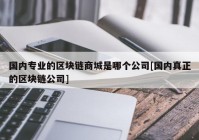 国内专业的区块链商城是哪个公司[国内真正的区块链公司]